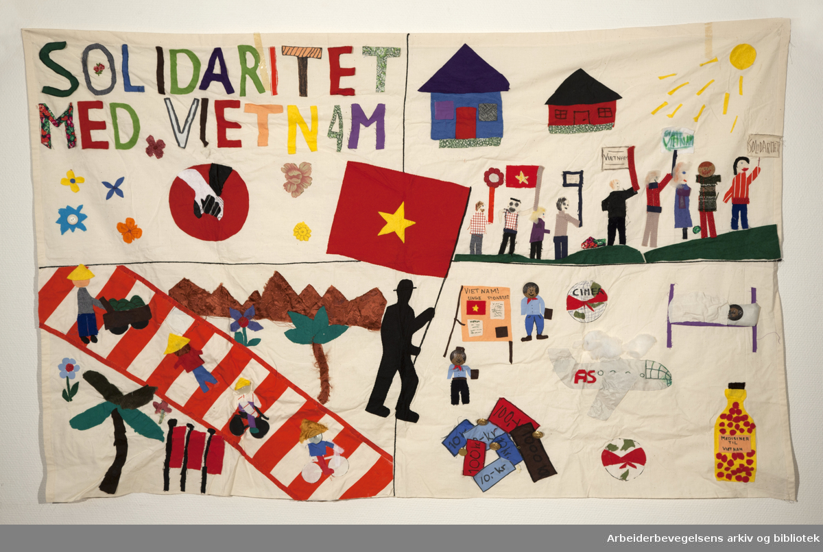 Solidaritet med Vietnam..Fanetekst: Solidaritet med Vietnam