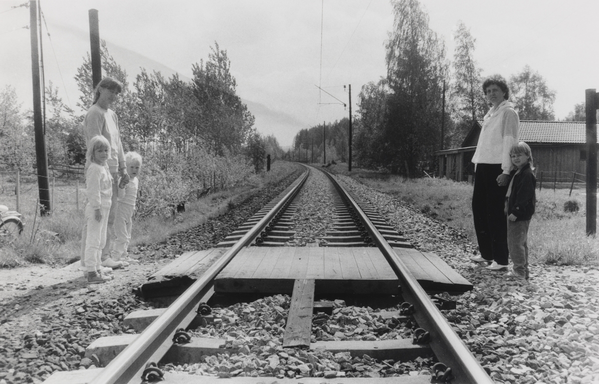 Småbarnsforeldre i Hakadal frykter en usikret jernbaneovergang på Løvstad ved Varingskollen stasjon.