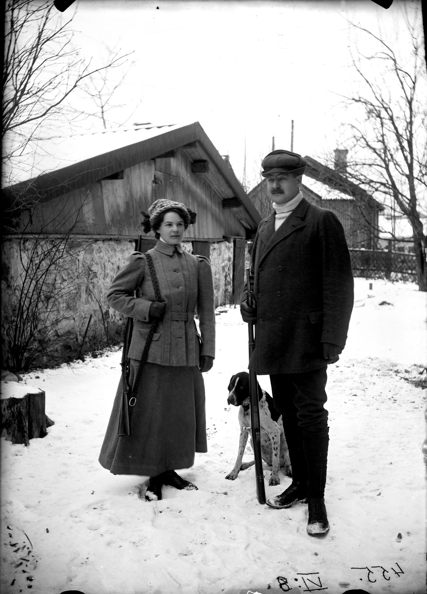 Stadsfogde Carl Danström med fru.
Fotograf E Sörman.