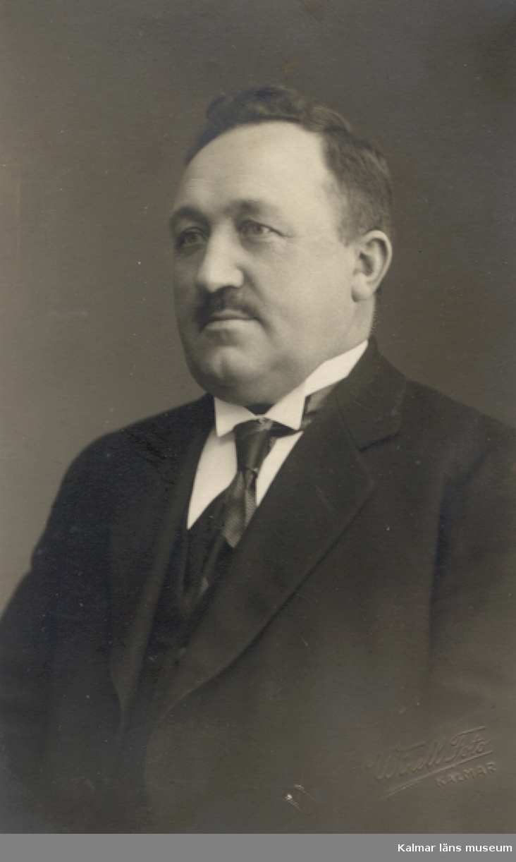 C.O. Wahlquist: Kapten, sjömanshusombudsman, Kalmar. Wahlquist var 41 år 1917.