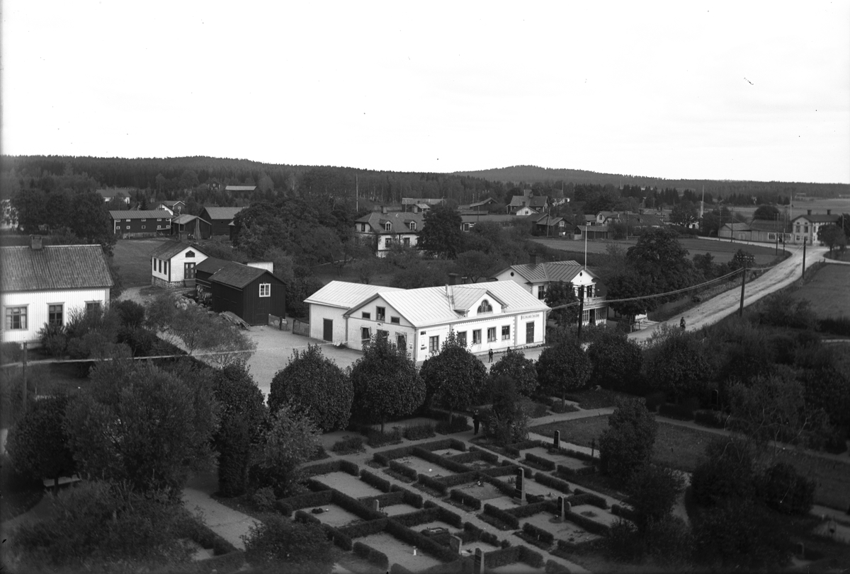Kyrkbyn, Torsåker. Foto från kyrktornet 1914.