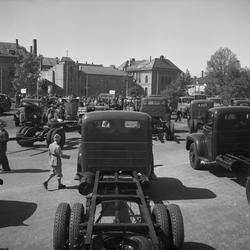 Bilutstillingen på ytre Kongsgård 1953