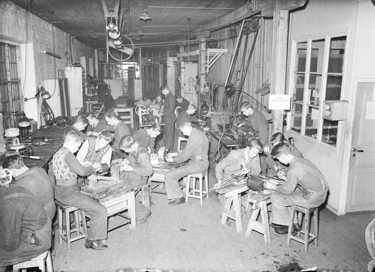 Verkstadsskolorna. Elevavslutning 1941. Den 2 oktober 1941