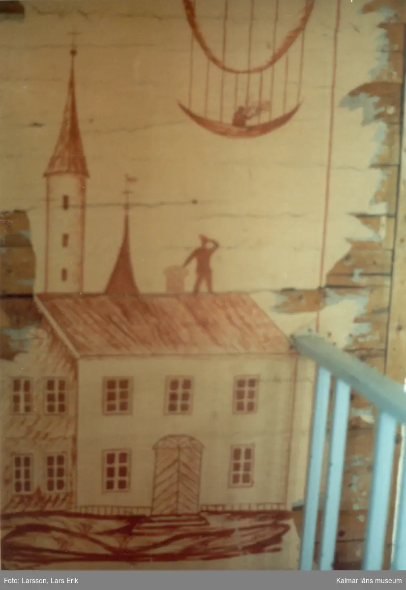 Väggmålningar i en bostad i Harstenslycke, Börseryd, byggd 1846.