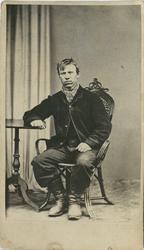 Fangeportrett. Ellef Helgesen, arrestert i 1866 eller 1867, 