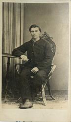 Fangeportrett. Andreas Corneliusen Bygeie, Eiker, arrestert 