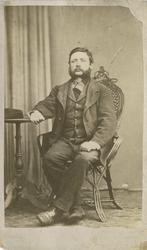Fangeportrett. Gustav Gustavson, arrestert i 1870, innsatt i