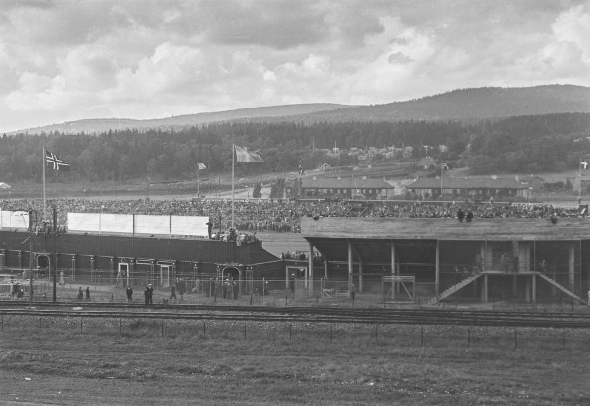 Ullevål stadion. Landskamp Norge-Sverige. Norge vant 2-1