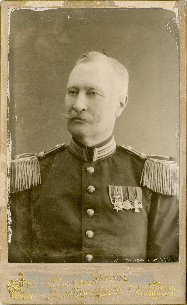 Porträtt av Hjalmar Gardtman, major vid Upplands infanteriregemente I 8.