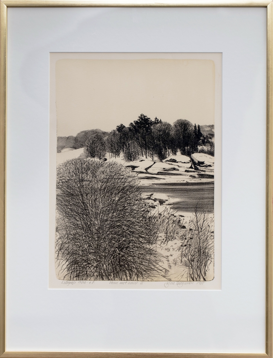Kjell Thorjussen presenterer sine bilder under temaer som vinter, kystlandskap eller hus. Indirekte lys er et gjennomgående virkemiddel og brukes effektfullt, f.eks. som solflimmer gjennom trær eller markerte skygger mot en husvegg.