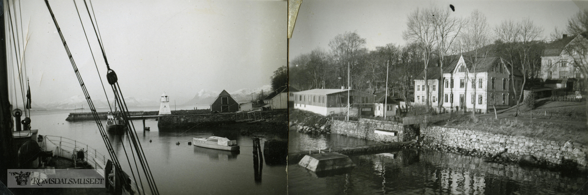 Julsundvegen til høyre med Devoldhuset og sykehuset bakenfor..Moldehavn (Bilder tatt av Tyske soldater under krigen) .