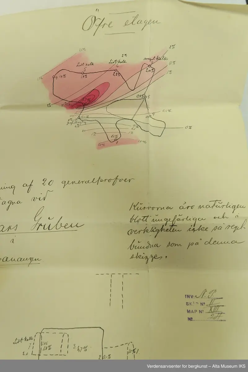 Rektangulær ark med tegninger og skrift.