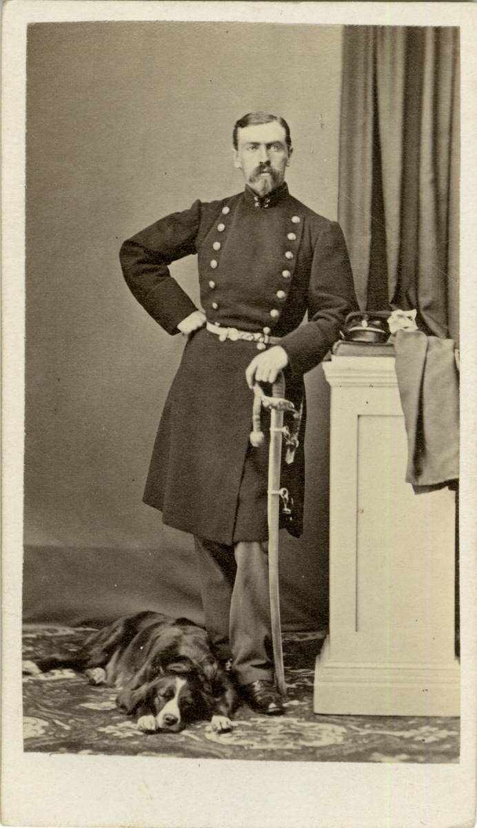 Porträtt av Georg Gustaf Skoglar Wästfelt, löjtnant vid Gotlands nationalbeväring I 27.