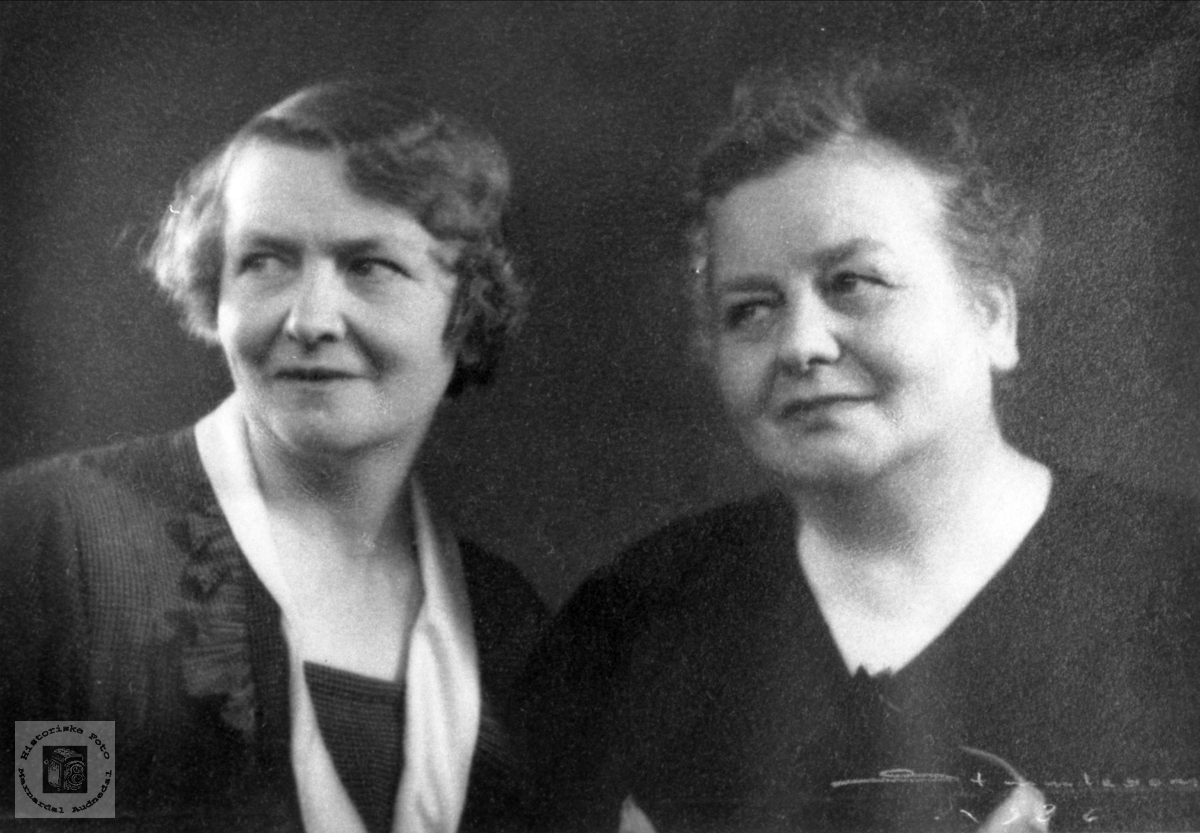 Portrett av søstrene Helvig og Ingeborg Bjerland, Bjelland.