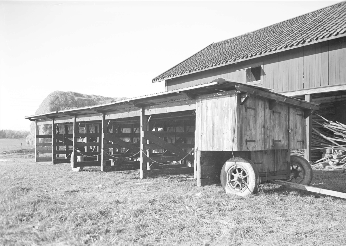Byggnad på hjul, Hjulsta säteri, Enköpings-Näs socken, Uppland 1939