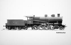 Leveransefoto av Ofotbanens damplokomotiv type 19a nr. 151 f