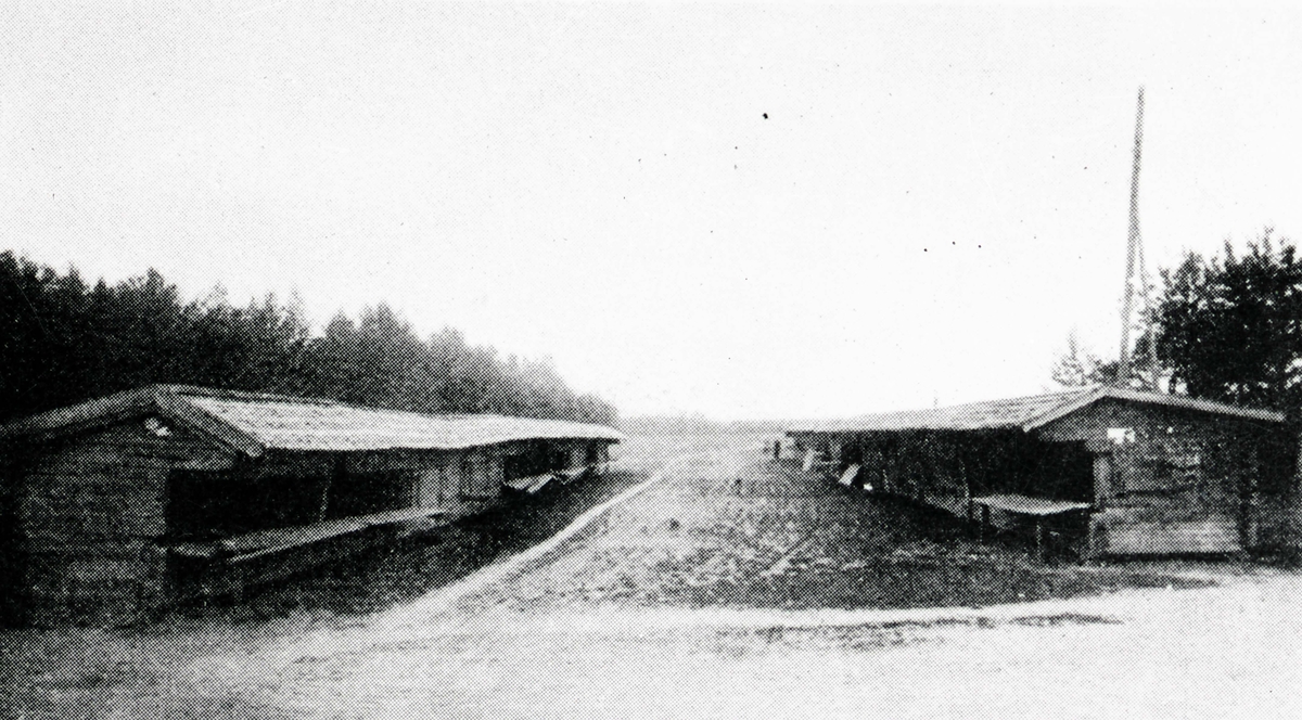 Marknadsbodar på slätten i Hultsfred 1917.
