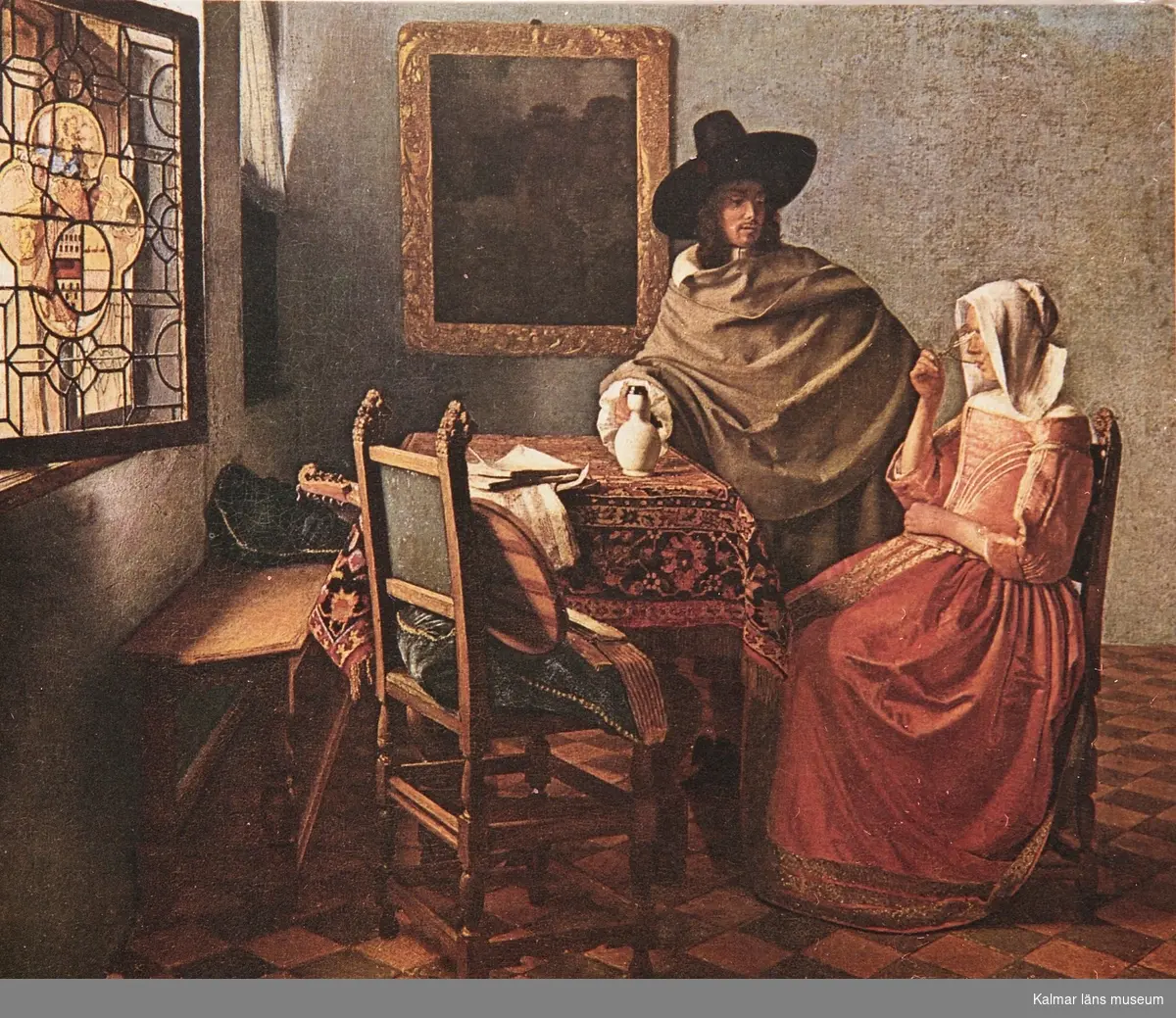 Målningen," Ett glas vin,  av Jan Vermeer van Delft.