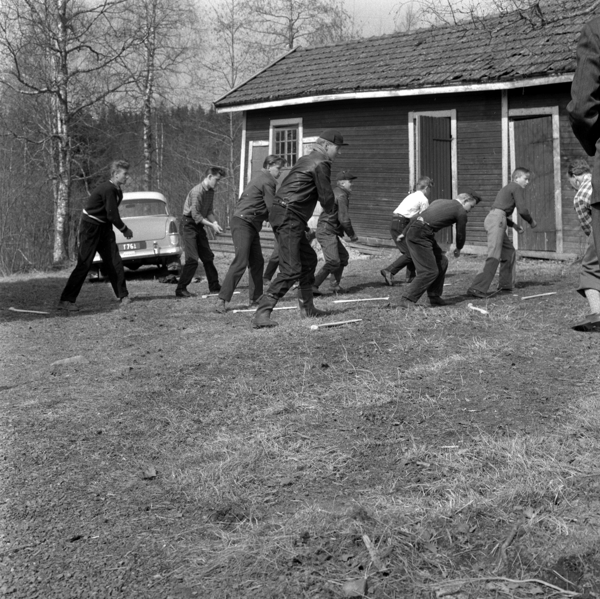 Skogshuggarkurs i Hällefors.
April 1956.