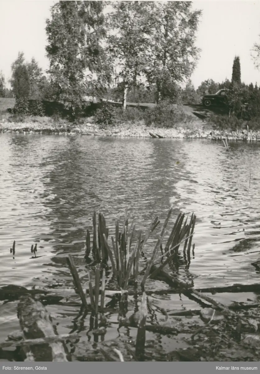 Fiskegata, funnen sommaren 1959 vid lågvatten i Rismåla göl.