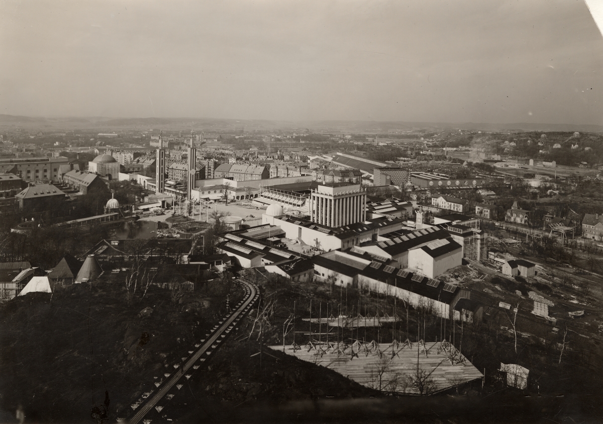 Panorama taget från Fyrtornet över Göteborgsutställningen 1923.