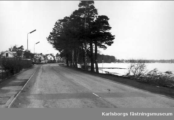 Karlsborg, Strandvägen, fotot taget år 1979. (till vänster Strandvägen 5).