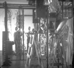 Montering av telefonsentral,  Elektrisk Bureau.