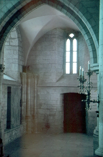 Bilden visar Domkyrkans interiör som den såg ut efter Helgo Zettervalls restaurering på 1890-talet.
