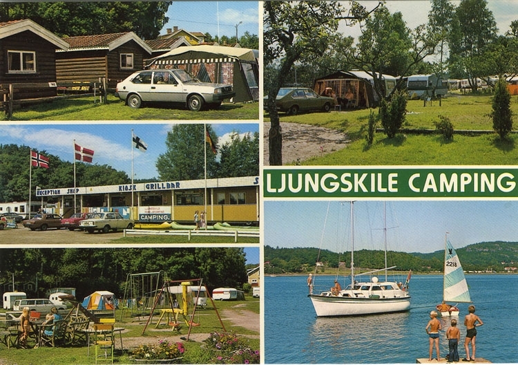 Enligt Bengt Lundins noteringar: "Hälsning från Ljungskile Camping".