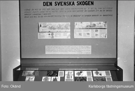 Karlsborgs museum, utställningen "Skogsbruk förr och nu" åren 1984 - 85.