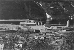 Mosjøen sett fra Dolstadåsen,alle vinkler.Aluminiumsverket.