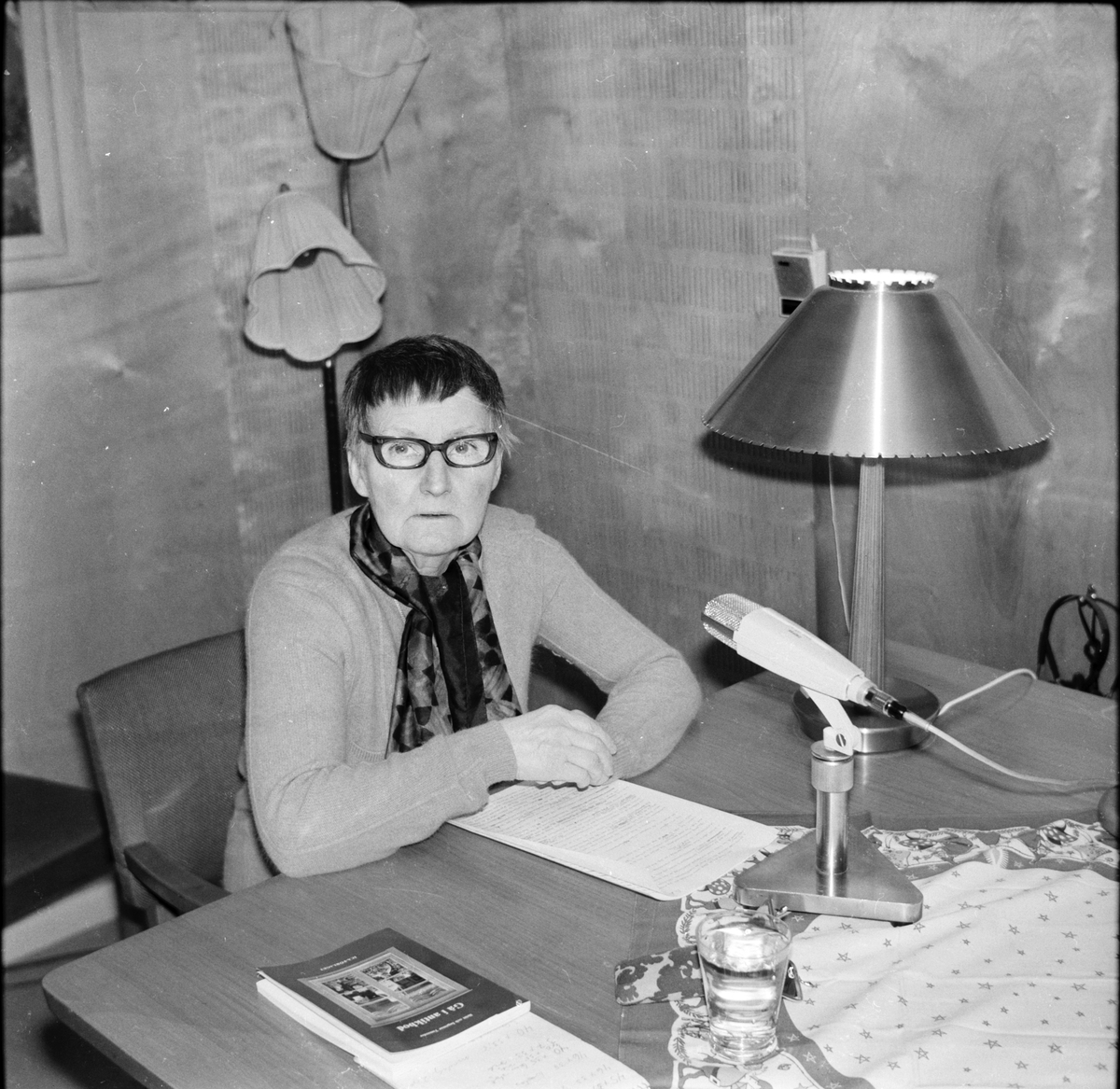 Willy Maria Lundberg på Radiostudion,
Januari 1968