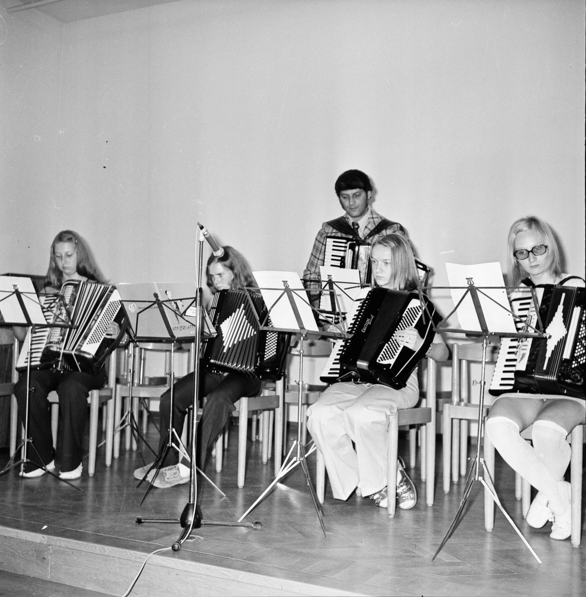 Musikavslutning i centralskolan.
Vårterminen 1972