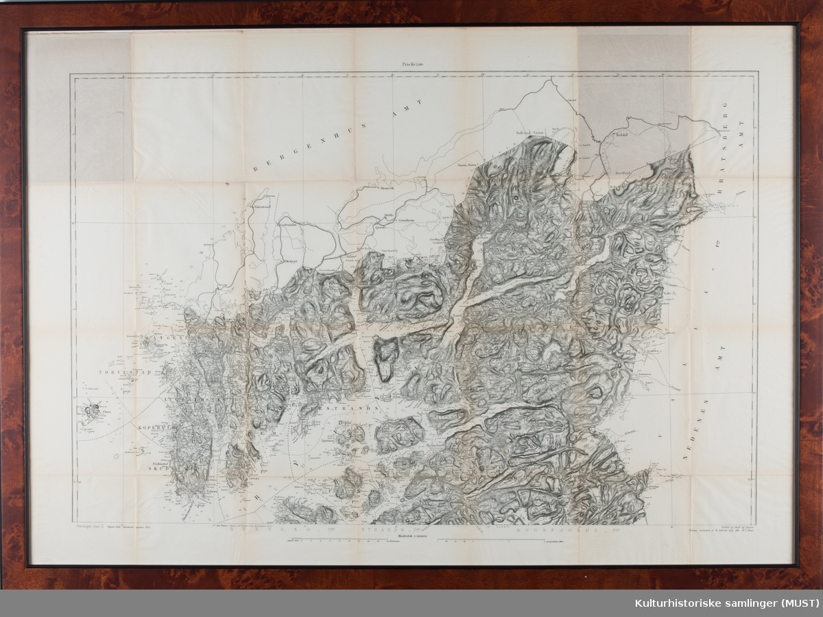 Kart over Stavanger Amt, 1866