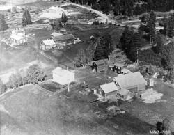 Gårdsanlegg, flyfoto.