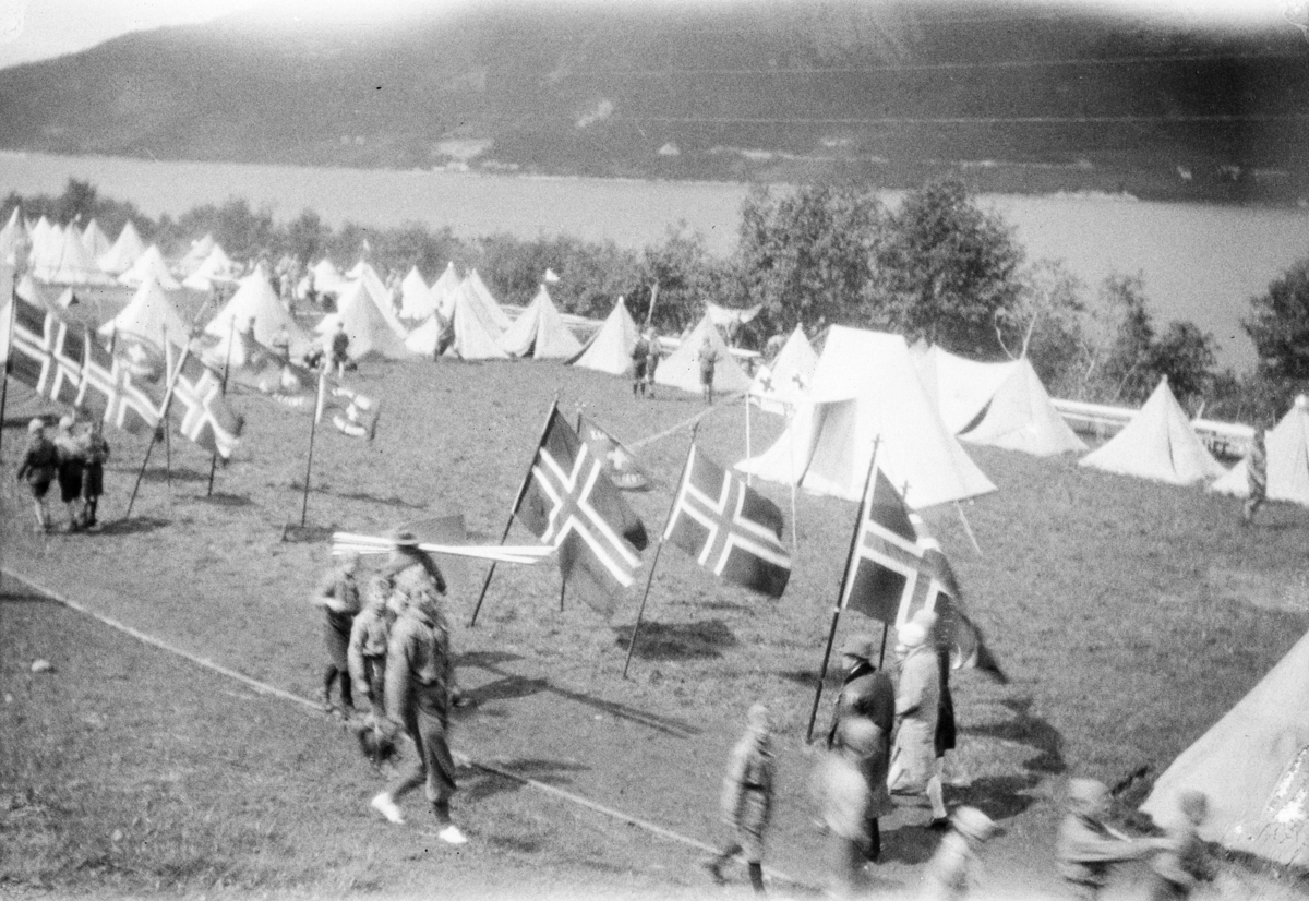 Landsleir i Åndalsnes 1928. Teltleiren til Lillehammer.