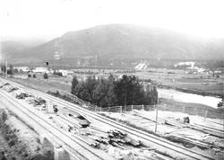 Utsikt mot Baugsberget, Alvdal, materialer