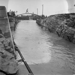 Tilskuere ved Herøyakanalen.