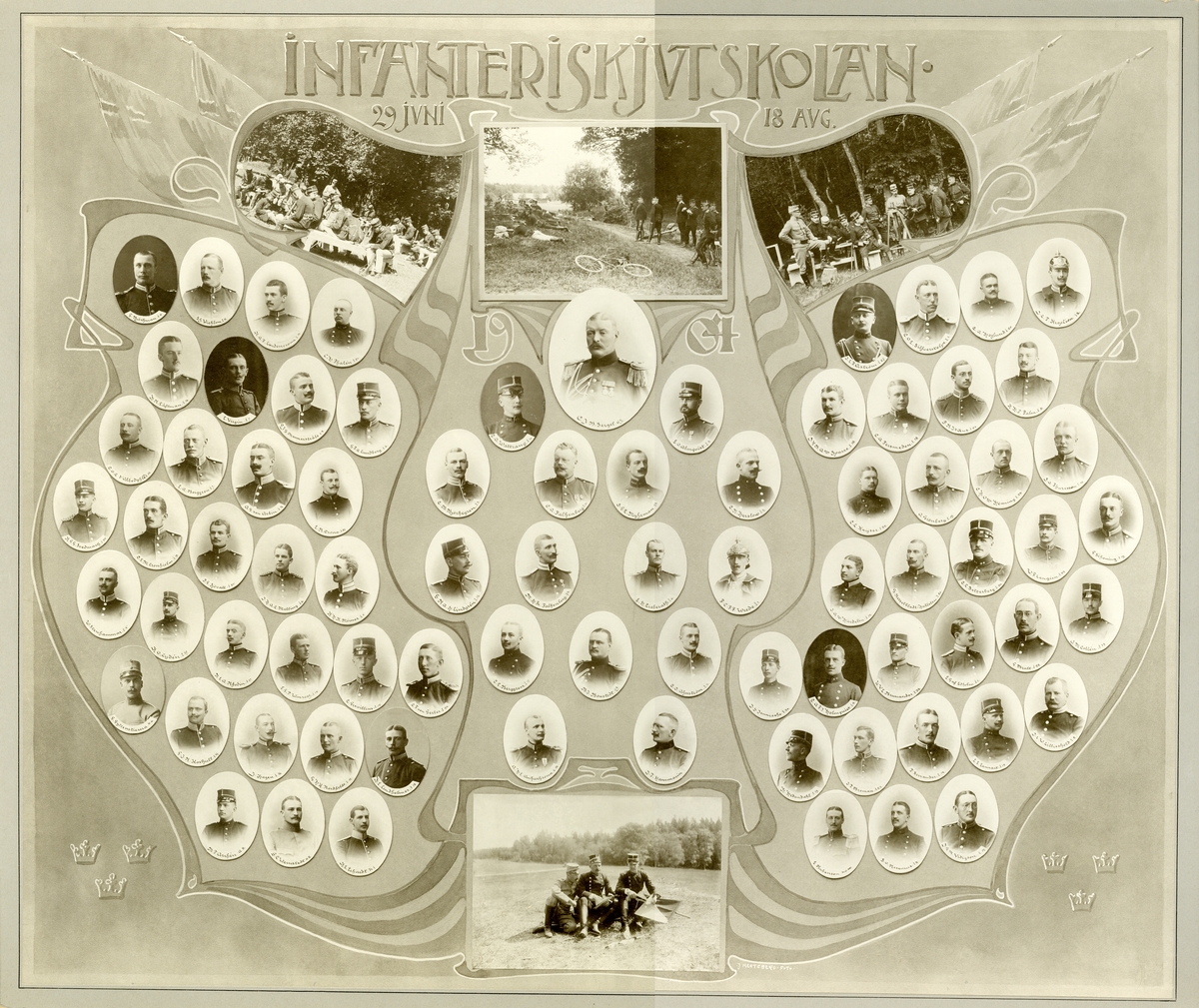 Officerare vid Infanteriskjutskolan 29 juni- 18 Augusti 1904.
