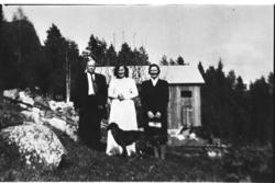 Gruppe
Frå v.Henry,Hilda og Guri Johansen,f.Bråten.