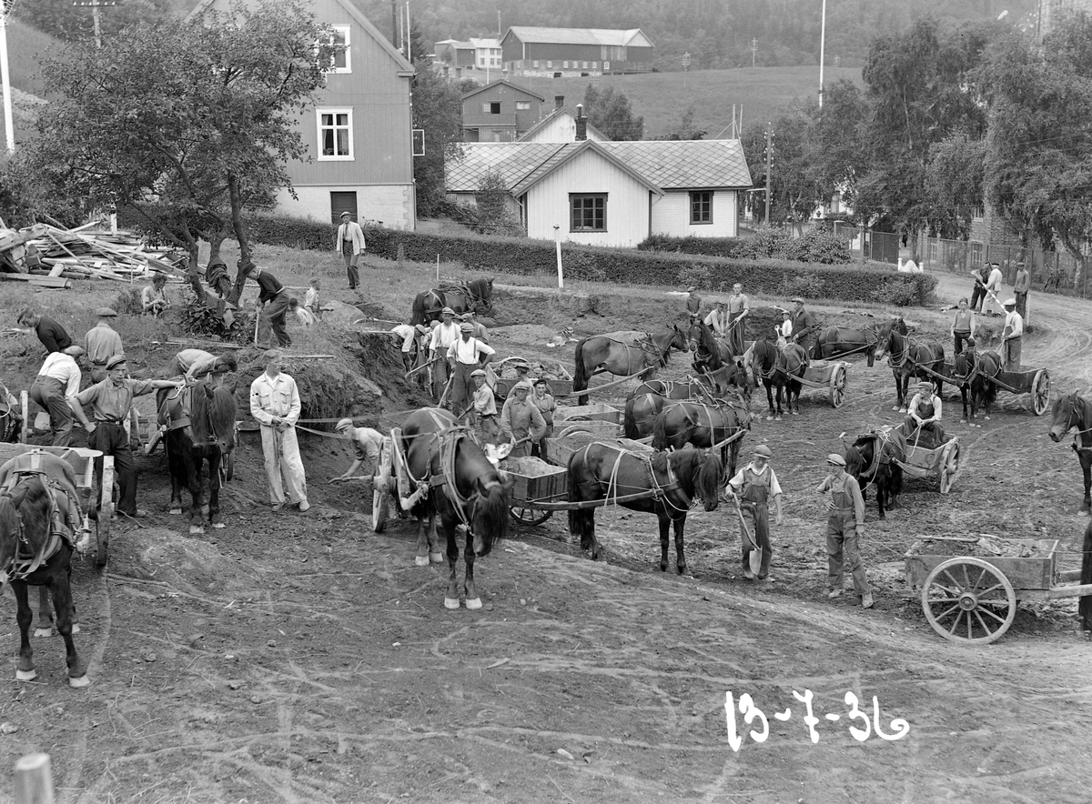 I. C. Piene & Søn i Buvika. Oppstart bygging av kornsilo