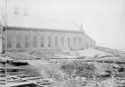 Repro: Bygging av tresliperi, A/S Mesna Træsliperi.