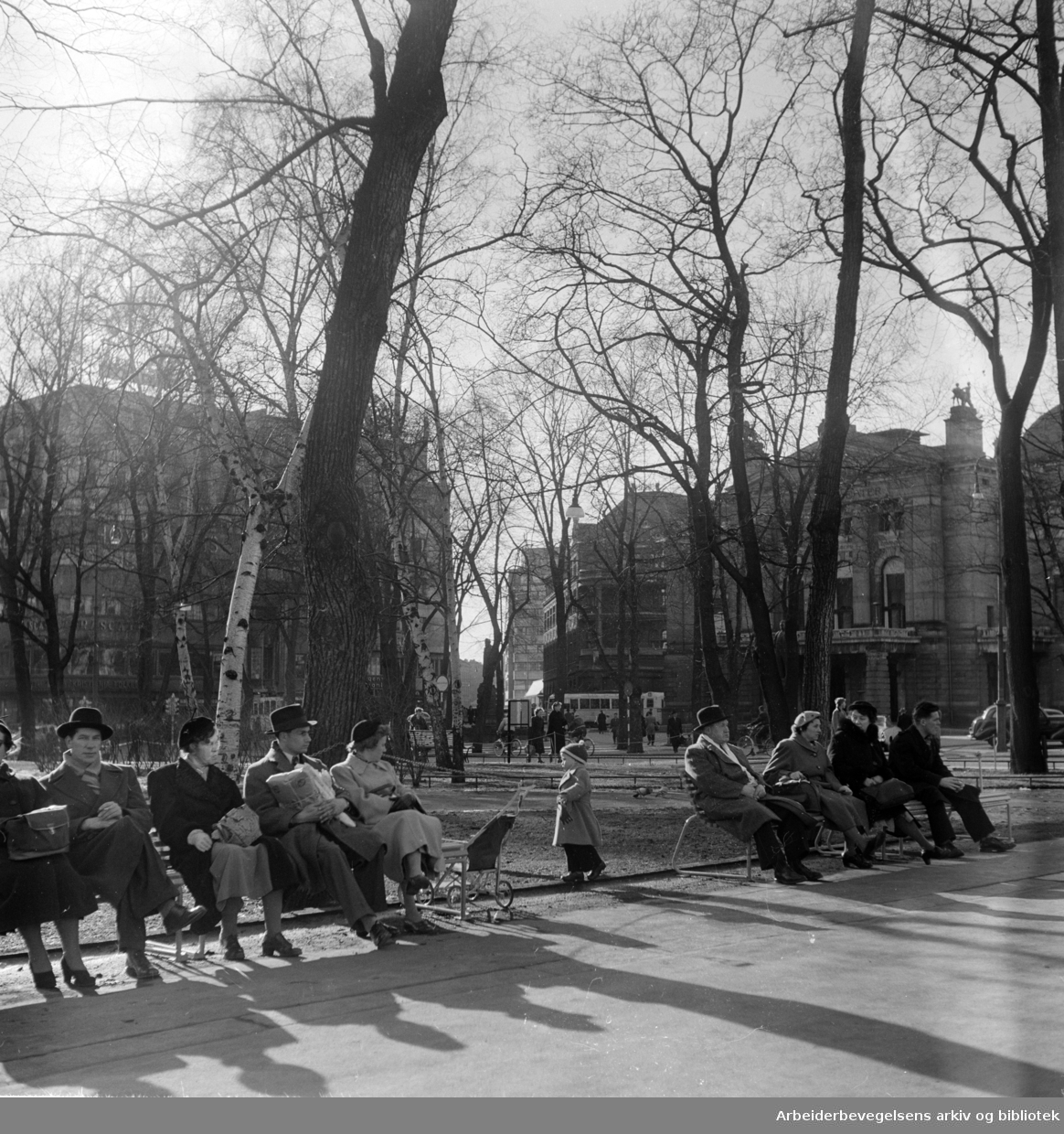 Studenterlunden. Mars 1955