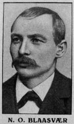 Portrettfoto av N. O. Blaasvær. Trolig fra Kristiansund elle