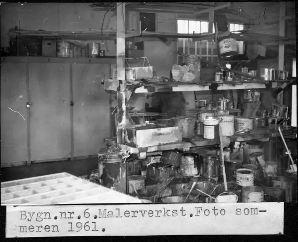 Bygg nr. 6 ved LMV - malerverkstedet.