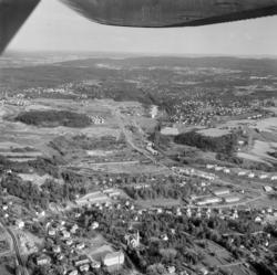 Sogn, Studentbyen. (Flyfoto) Fullt utbygd langs Songsveien. 