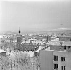Ullevål Sykehus. Utsikt fra elevinternatet. Desember 1961