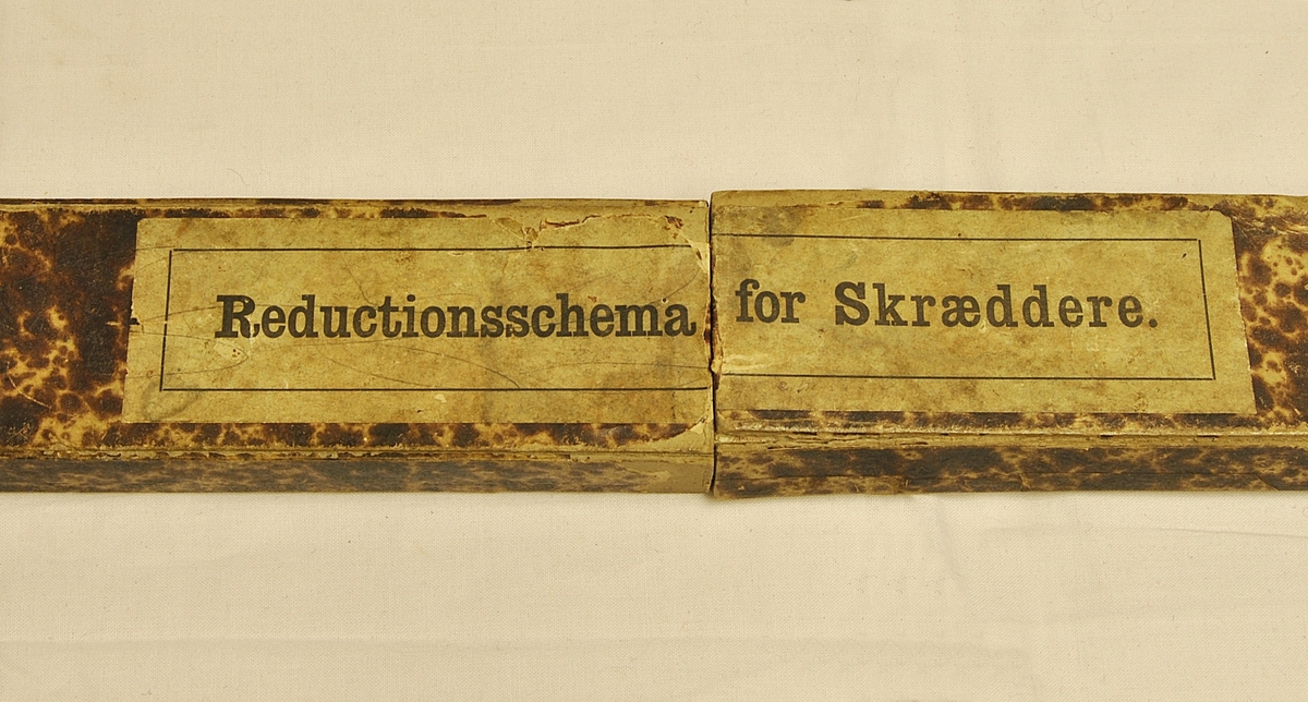 Rektangulær eske som inneholder mange målebånd.