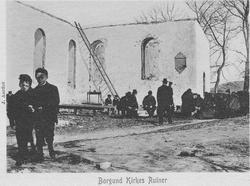 Ålesund, Borgund kirke etter brannen i 1904.