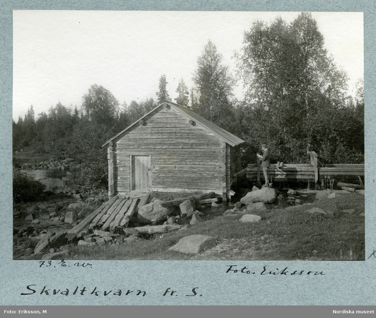 Skvaltkvarn, Norrbotten Korpilomolo socken. Byns skvaltkvarn vid Finnijoki.